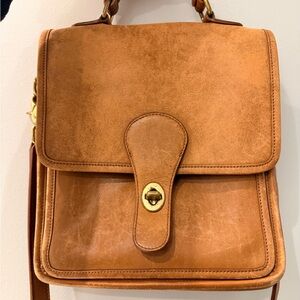 Vintage Tan Leather Coach Crossbody